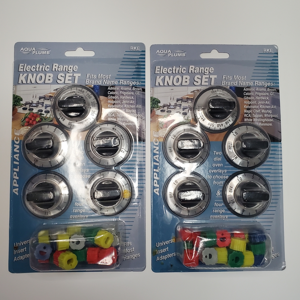Electric Range Knob Set Oven Stove Appliance Replacement Adapters 2-Pack